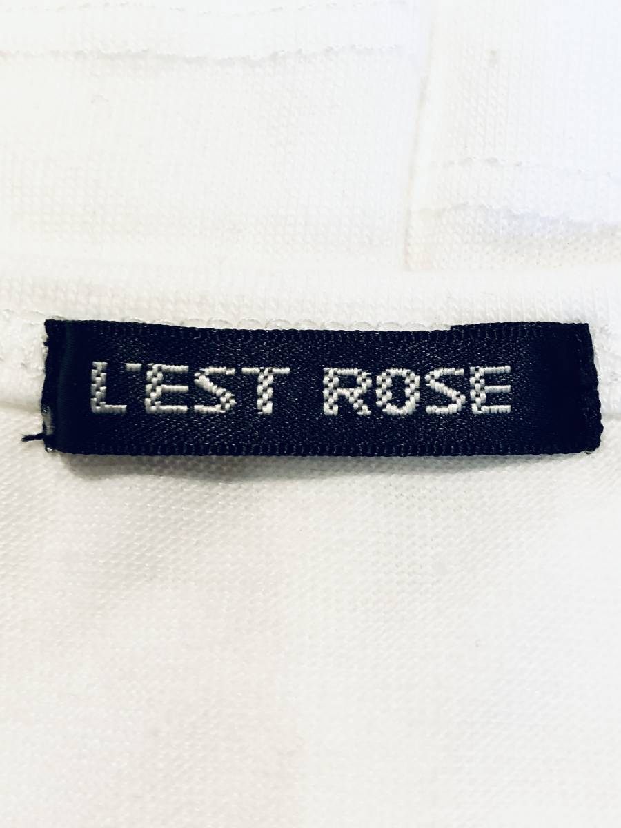 L'EST ROSE　(レストローズ) 　半そでTシャツ　ホワイト　サイズ2_画像6