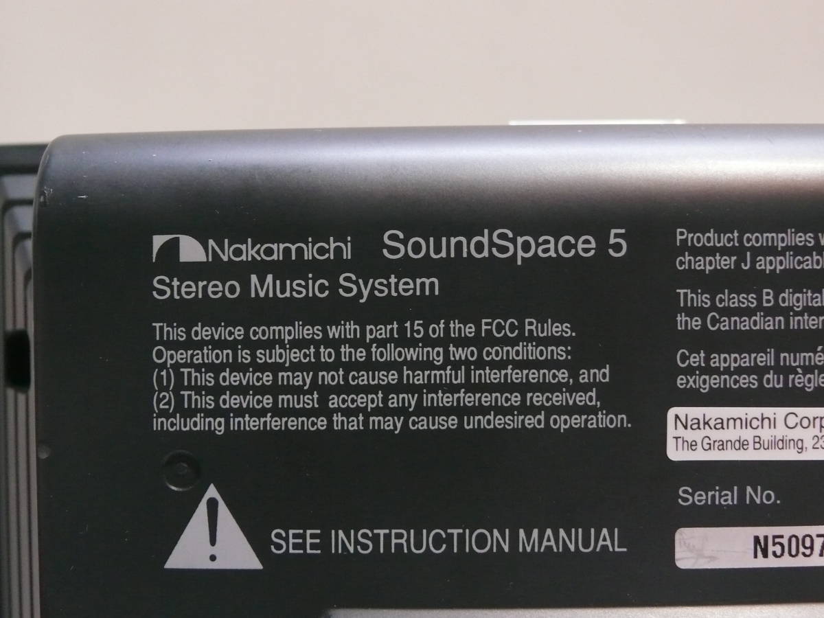 ナカミチ sound space 5 3連装CDチェンジャーシステムコンポ リモコン付 Nakamichi サウンドスペース5_画像5