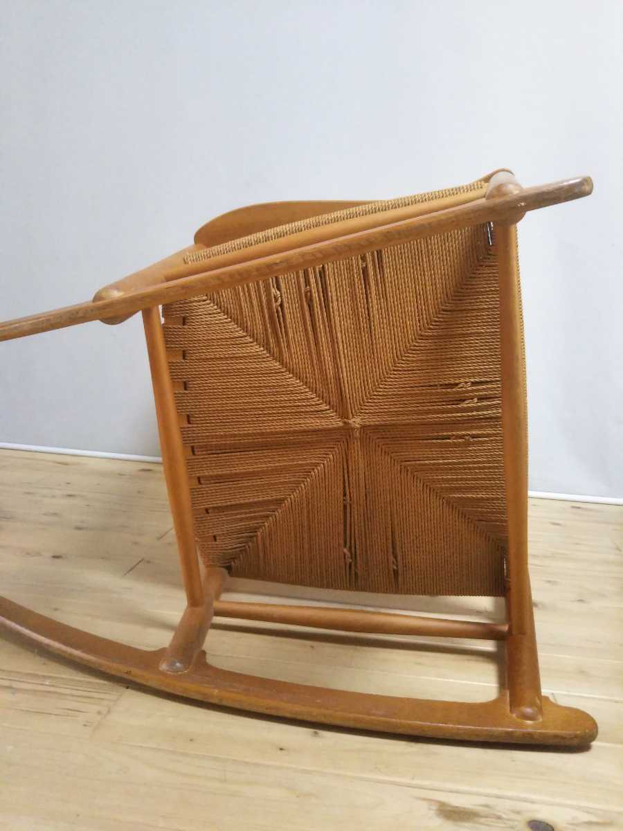 良品! 1971年製 Hans.J.Wegner FDB社オリジナル!刻印有 名作 J-16ロッキングチェア ハンス・J・ウェグナー 北欧ヴィンテージ家具 _画像8