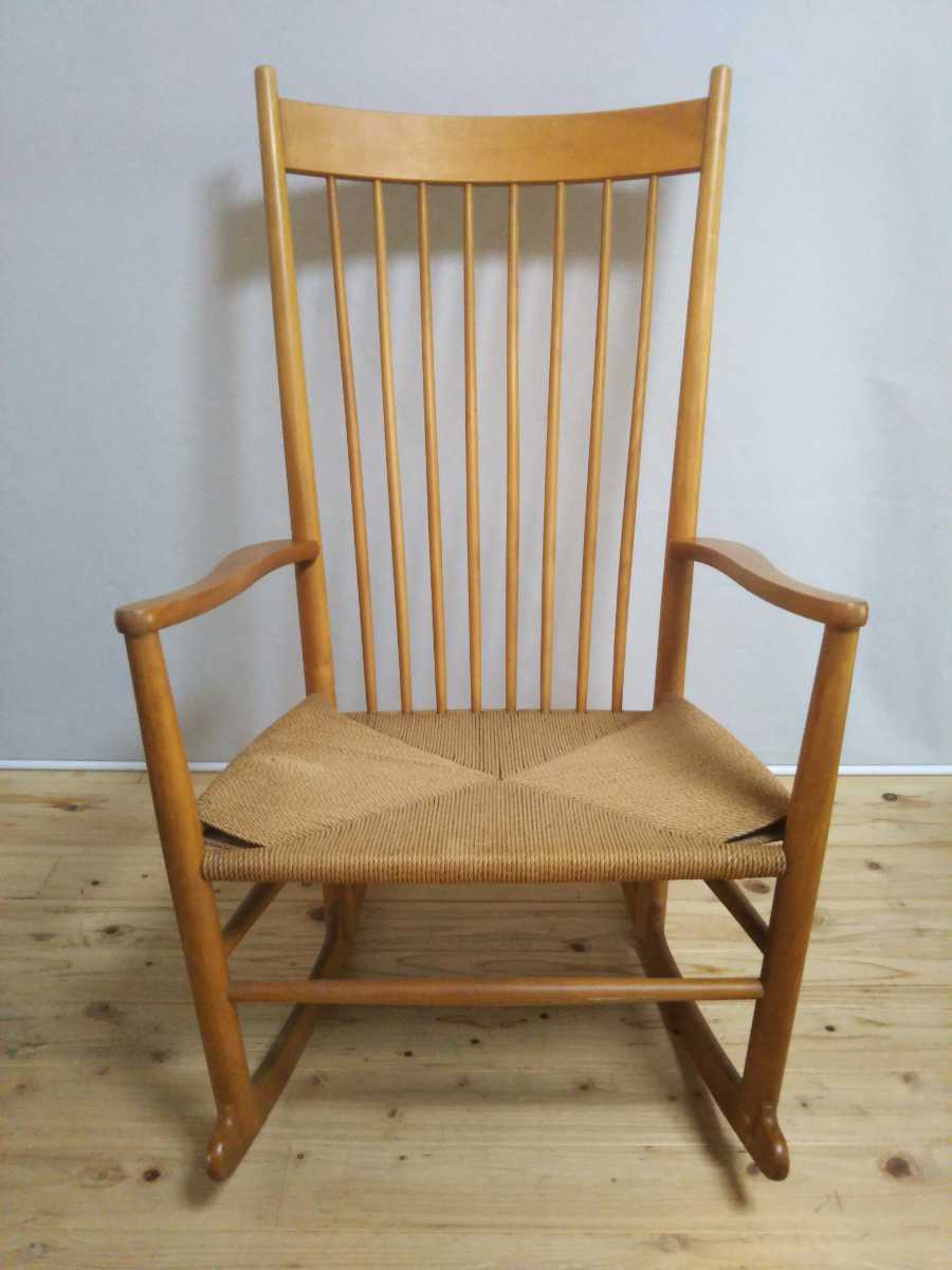 良品! 1971年製 Hans.J.Wegner FDB社オリジナル!刻印有 名作 J-16ロッキングチェア ハンス・J・ウェグナー 北欧ヴィンテージ家具 _画像4