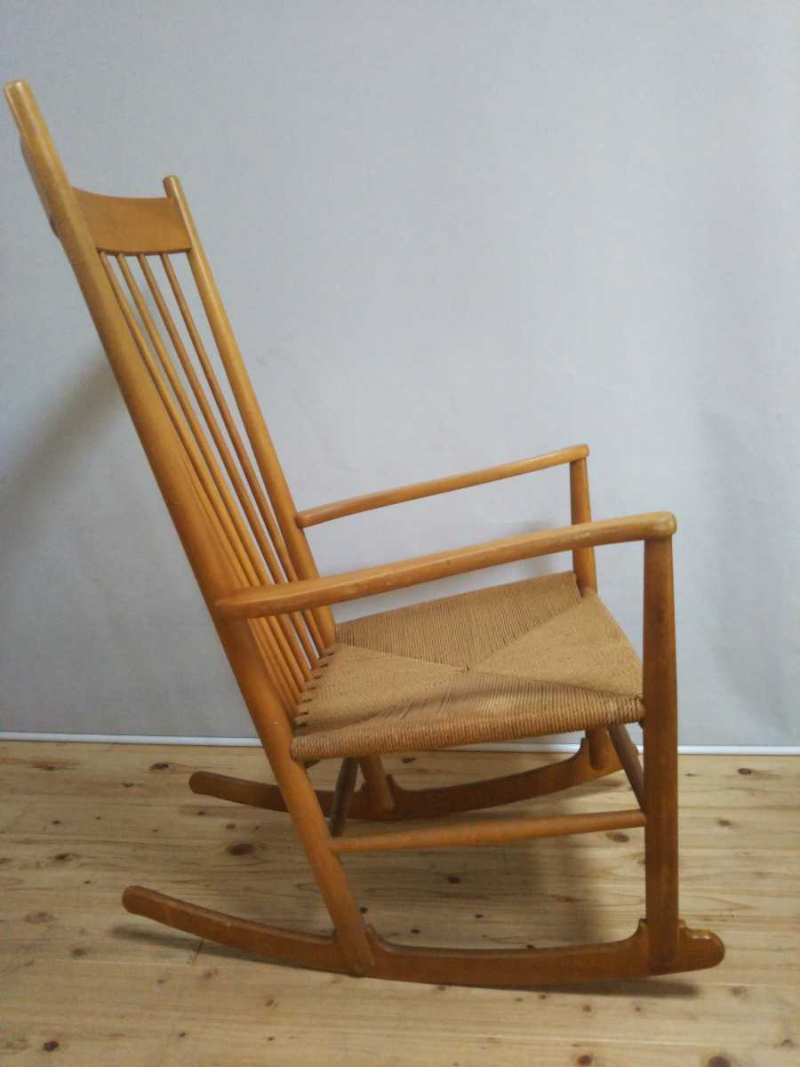 良品! 1971年製 Hans.J.Wegner FDB社オリジナル!刻印有 名作 J-16ロッキングチェア ハンス・J・ウェグナー 北欧ヴィンテージ家具 _画像6