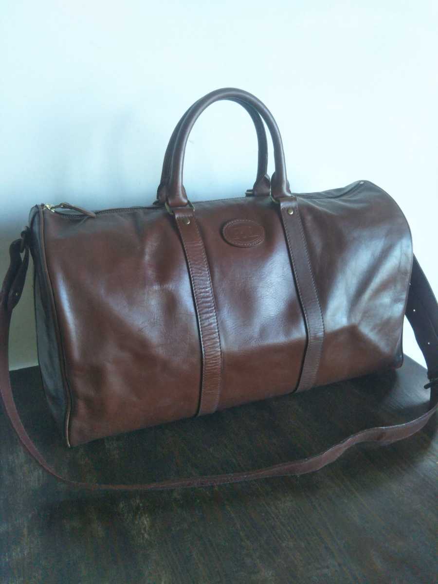 美品! ビンテージ! RALPH LAUREN オールレザー メンズ大型ボストン