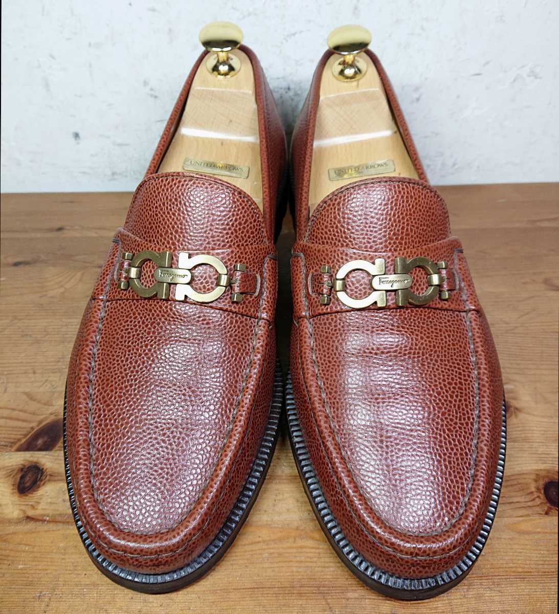 美品/送料無料】ITALY製 Salvatore Ferragamo/フェラガモ ガンチーニ