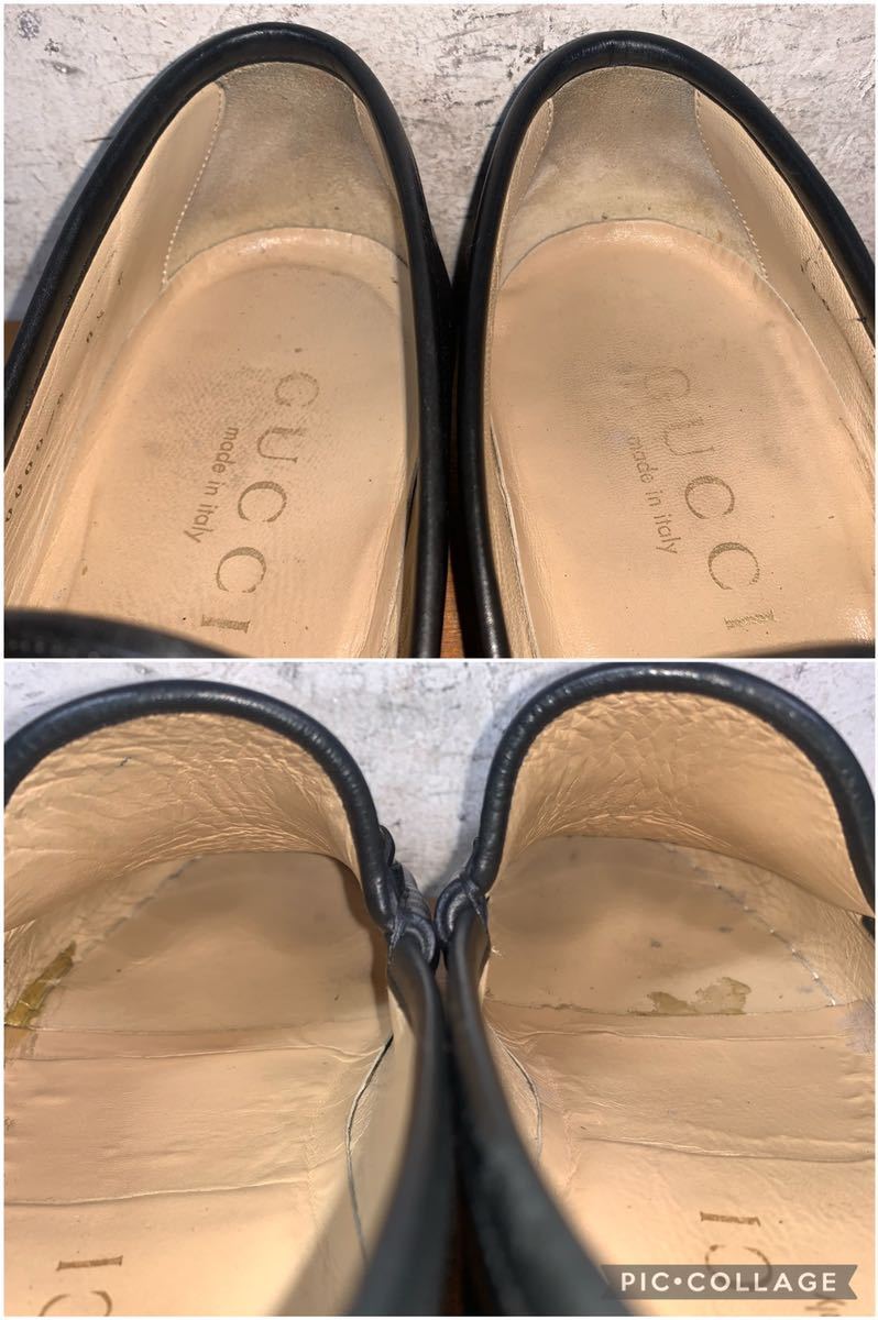 美品/送料無料】ITALY製 オールドグッチ/GUCCI ホースビットローファー