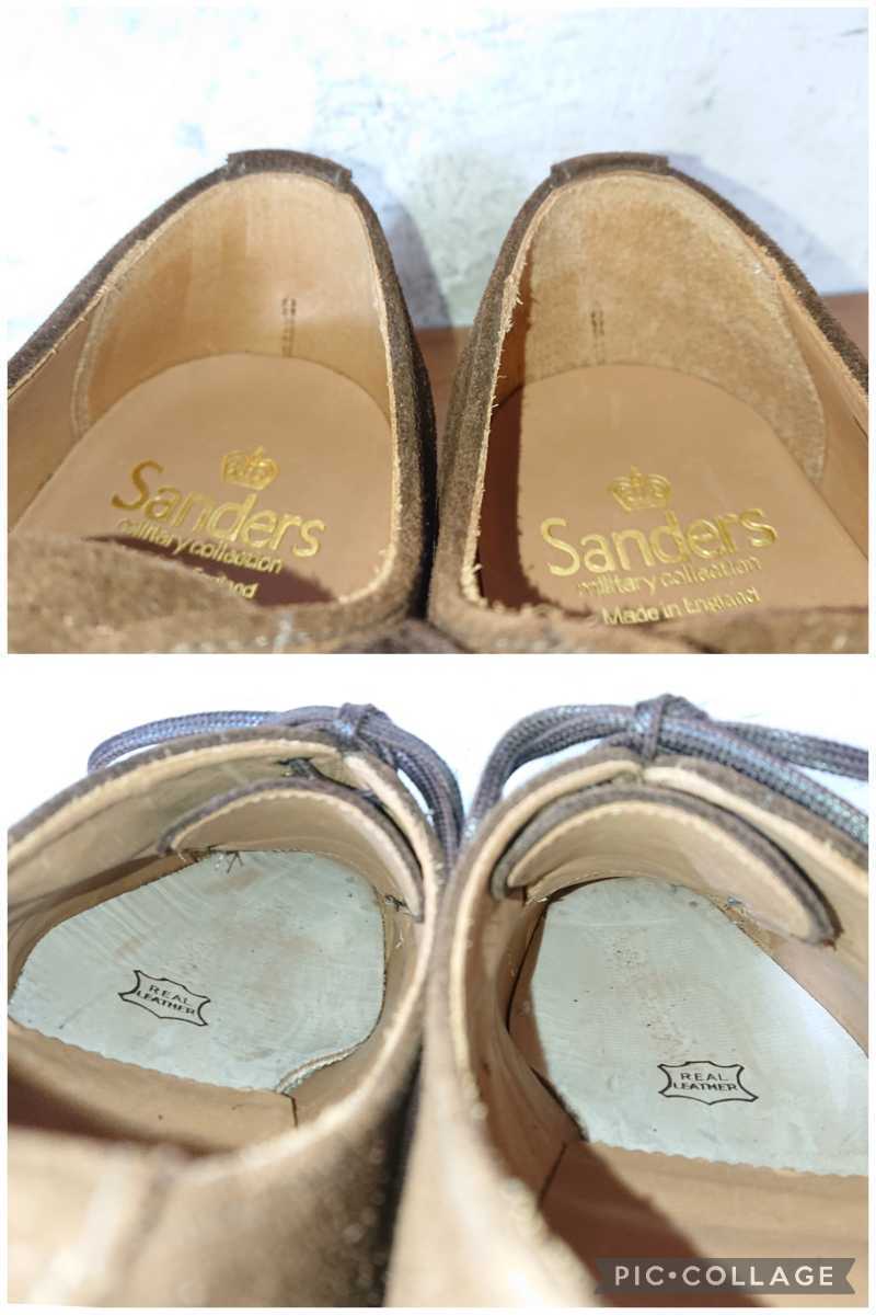 【試し履きのみ】英国製 SANDERS/サンダース ミリタリー ダービー サービスシューズ UK71/2 26.5cm相応 茶/cheaney trickers_画像10