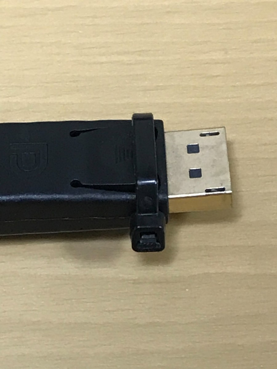 ラッチ(爪なし加工)DisplayPort→HDMI変換ケーブル　dp→HDMI