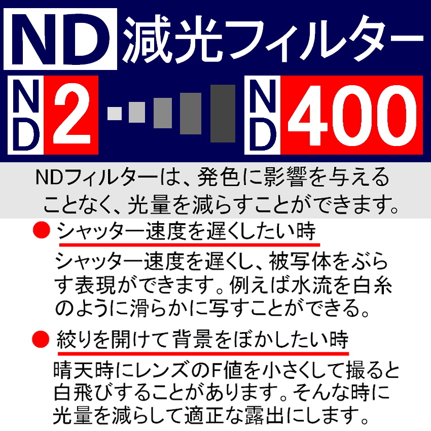 【 Φ49mm 】可変式 ★ ND2←→ND400 ★ 減光NDフィルター★【 スリム ポートレート 花火 光量 Wide 脹可変 】_画像5