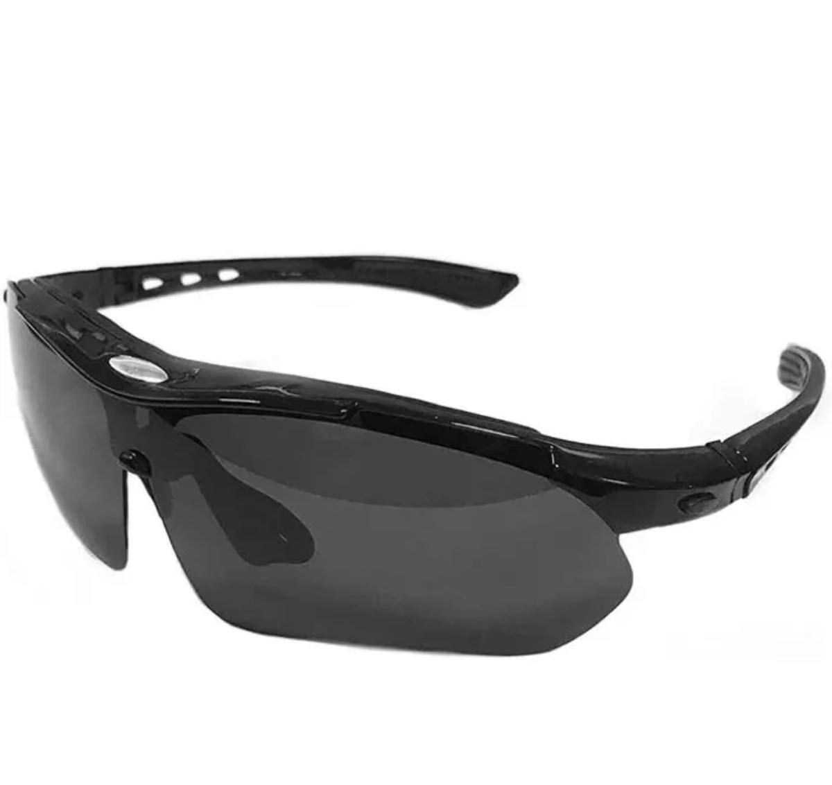偏光レンズ スポーツサングラス フルセット専用交換レンズ5枚 メンズ レディース 超軽量