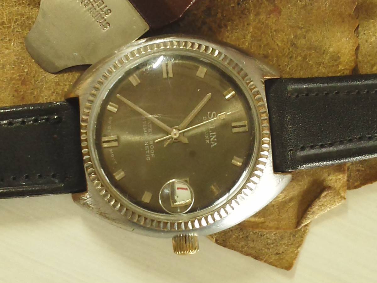 the Vintage時計って感じる方には魅力をさらに引き立てます。重量約５５gのスイスのSULINA手巻き。元気です。_画像7