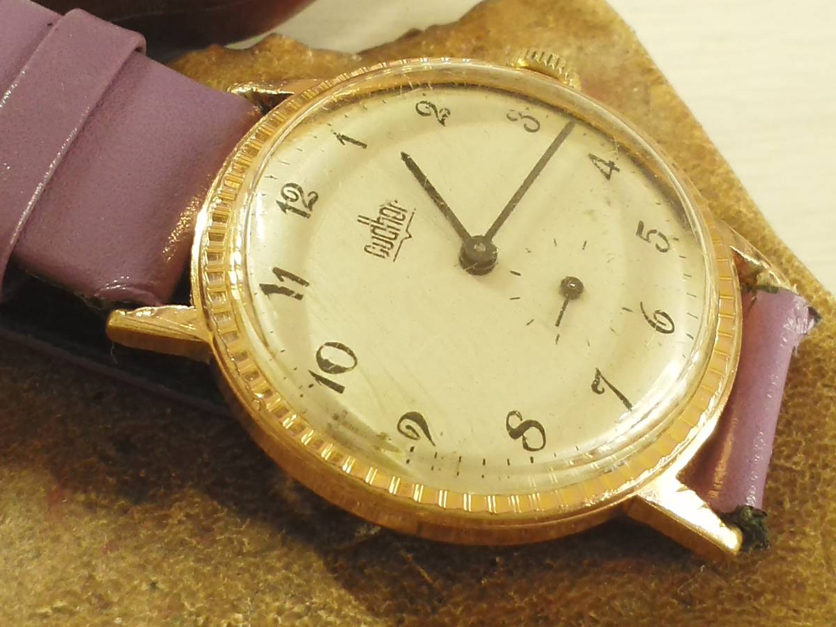 オシャレシリーズその①ベゼルが素敵なビンテージ時計。GOLDPLATED仕様スイスのCODHOR手巻き。元気です。_画像7