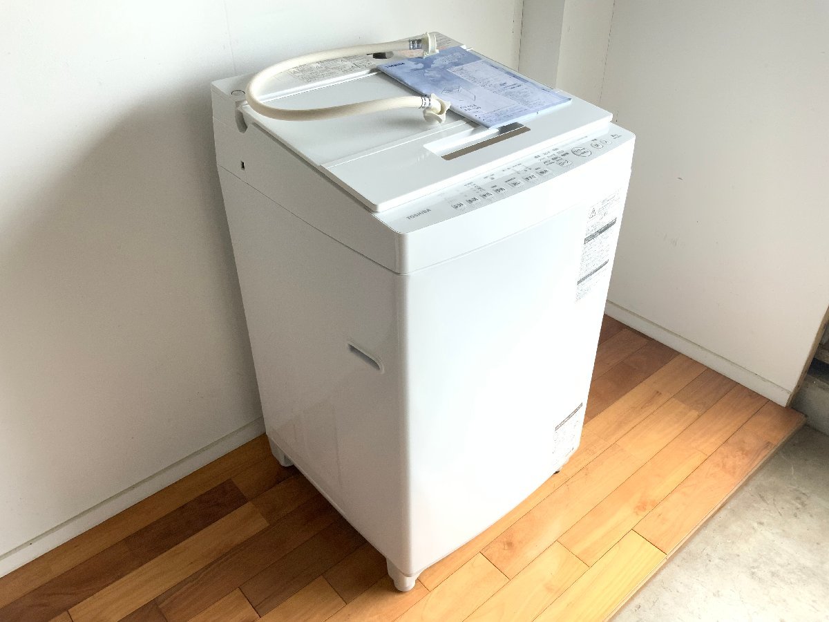 TOSHIBA 8kg全自動洗濯機 ZABOON AW-8D6 2017年製 内外洗浄済み /風 