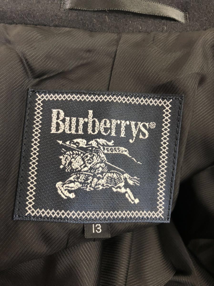 美品 BURBERRYS バーバリー レディース ブラック ロングコート アウター 上着 13表記の画像3