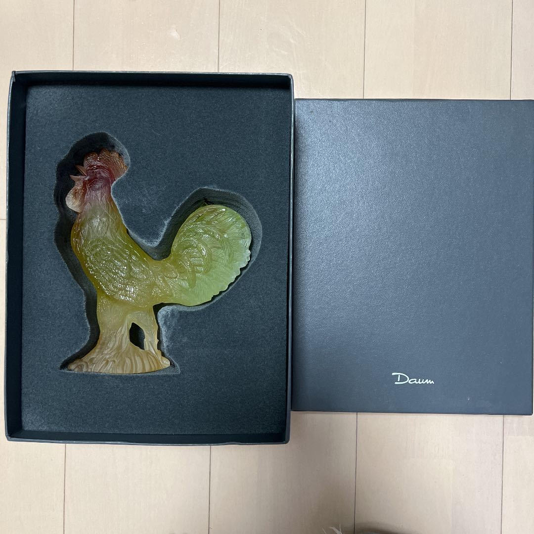 Daum Crystal Gold Rooster 02692