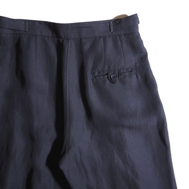 J4601P ▼STUDIO NICHOLSON スタジオニコルソン▼ BACCI PANT レーヨン リネン テーパード ワイドパンツ ネイビー 紺 春夏 rb mks_画像5