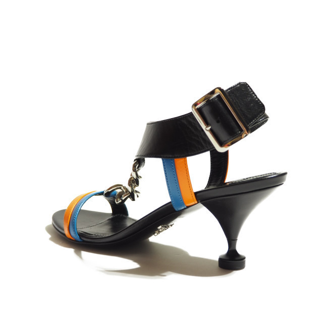 x3630P ▽PRADA プラダ▽ チェーン レザーストラップ サンダル