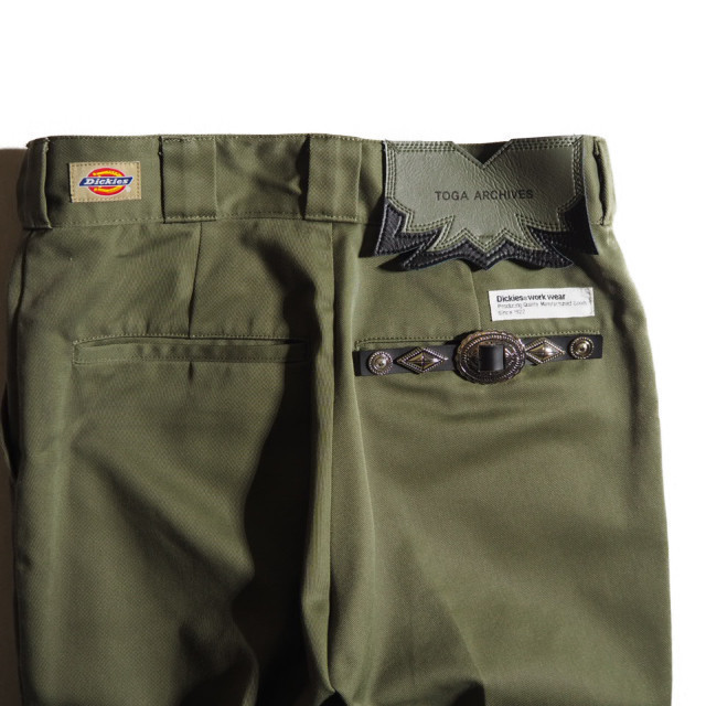 K0279P　▼TOGA PULLA トーガ プルラ × Dickies ディッキーズ▼　21SS フレアパンツ カーキ 34 / TC12-FF502 シーズンレス rb mks_画像4