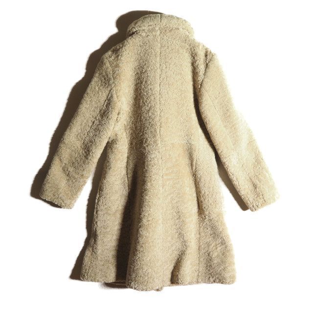 B7711P ▽Max Mara マックスマーラ▽ ダブルブレスト 羊革 ボア