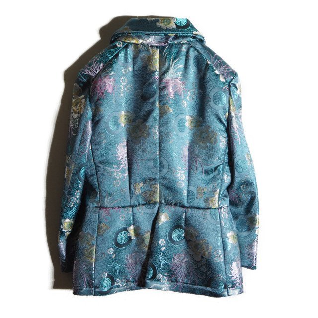 K2057P ▼JUNYA WATANABE ジュンヤワタナベ▼ 22SS Nostalgic for Asia JACQUARD JACKET 花 ジャガードジャケット ブルー XS 春秋 rb mks_画像4