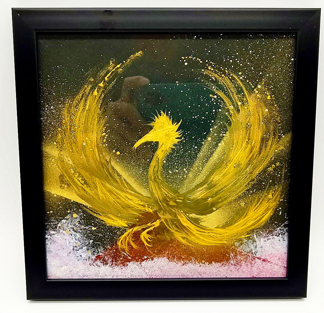 鳳凰と赤富士 繁栄・成功 原画一点物 鳳凰と赤富士 繁栄・成功 原画一点物
