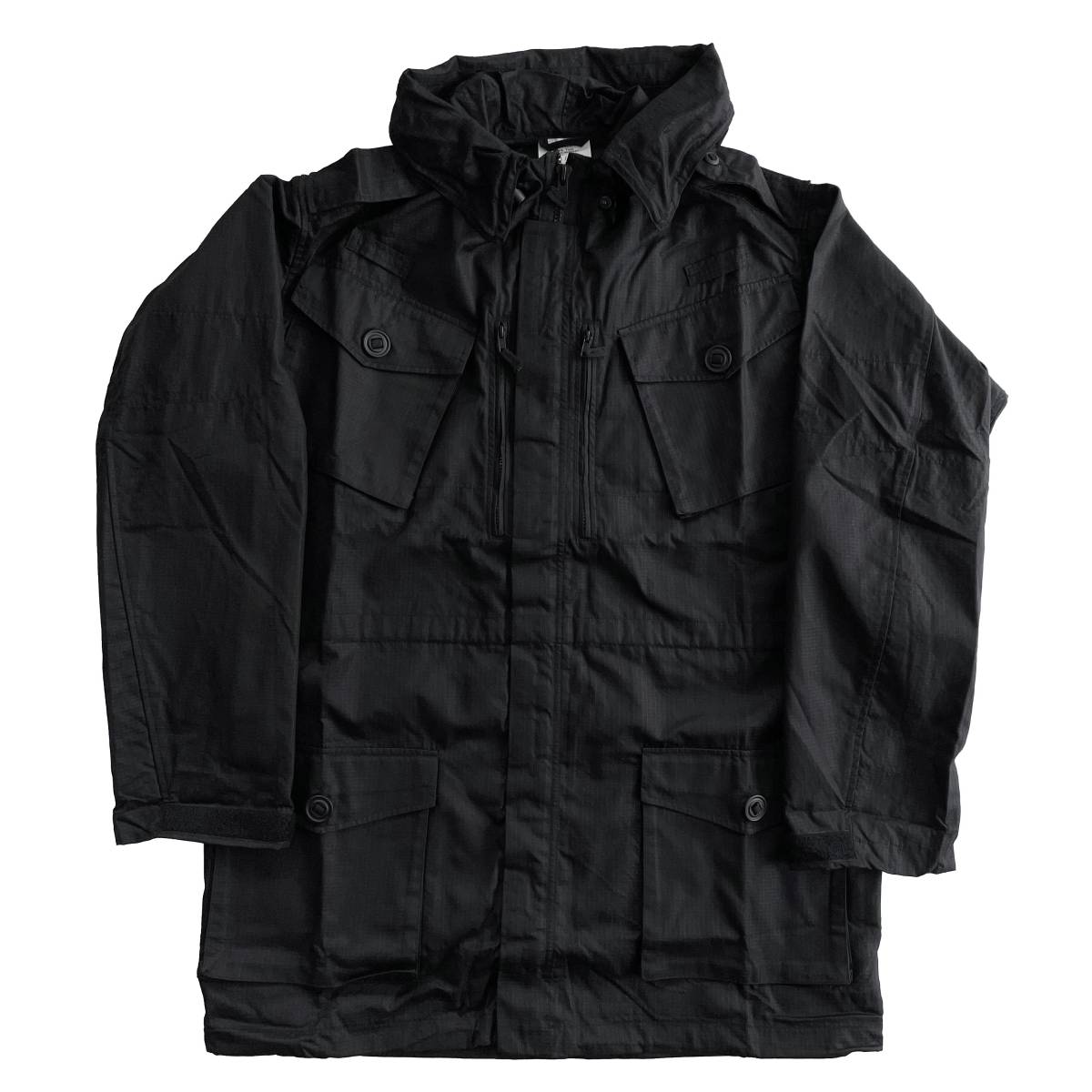 新品 ブラック 黒 SAS ARMY BRITISH フィールドジャケット 【Vintage】イギリス軍 リップストップ cotton 112 / 190 戦闘服