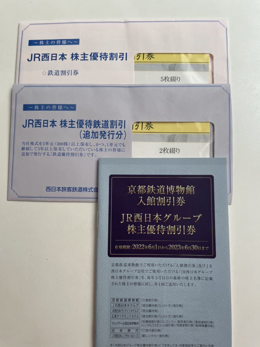 JR西日本 株主優待鉄道割引券 7枚セット 【送料無料】 www