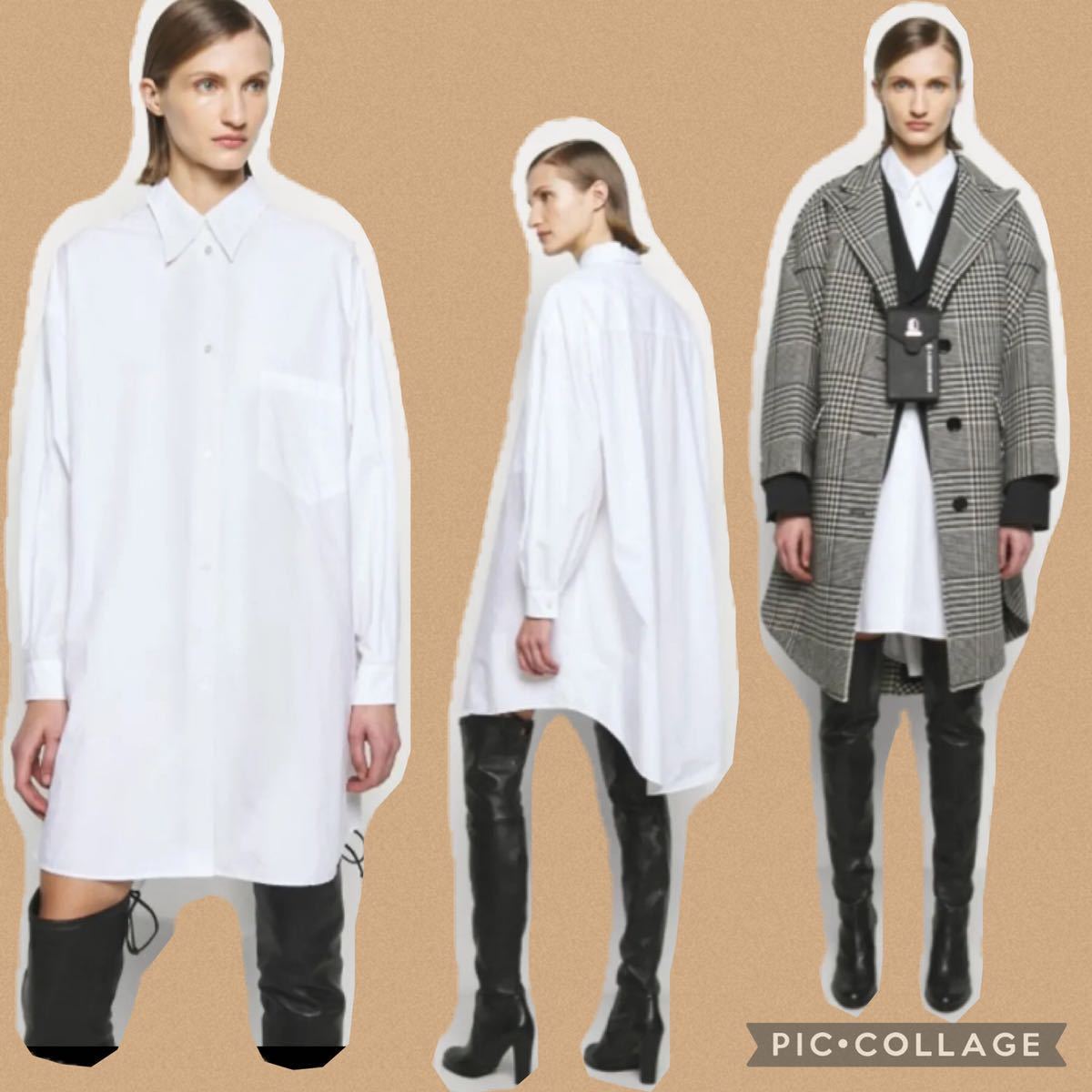 MM6☆シャツ ワンピース XS白 maison margiela マルジェラ オーバー