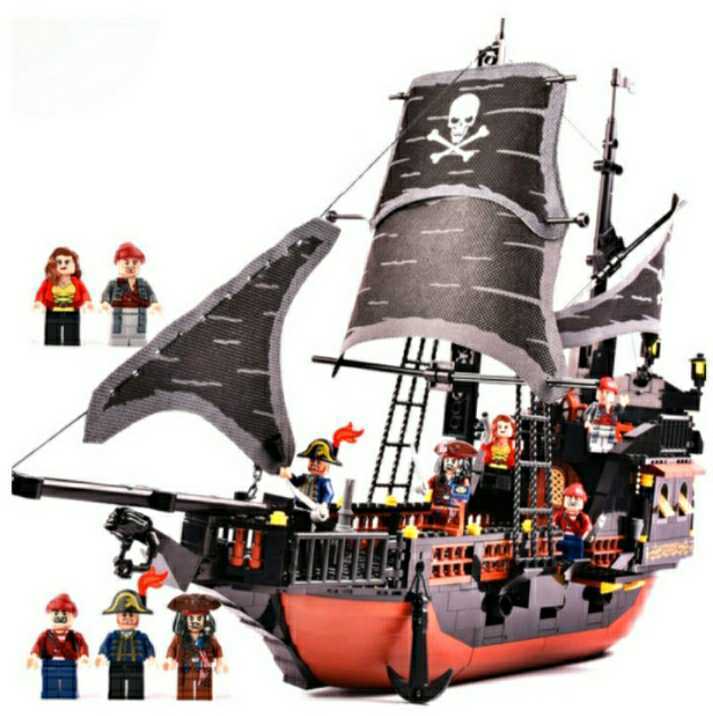 最安価格 レゴ 互換 パイレーツオブカリビアン 海賊船 ブラックパール号 LEGO 652ピース カリブの海賊
