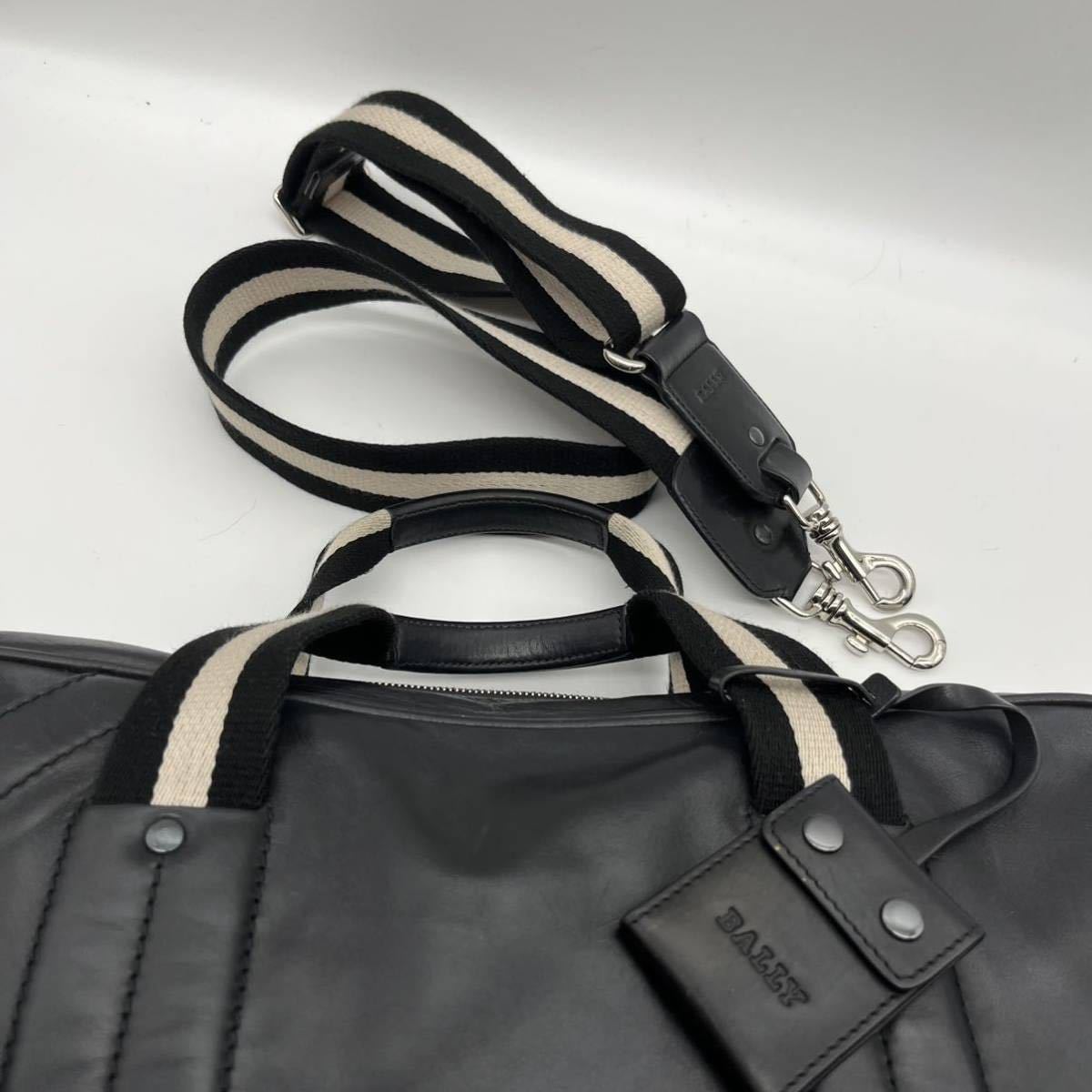 1円～【美品】バリー BALLY トートバッグ ハンドバッグ ビジネスバッグ ショルダーバッグ 2way メンズ ブラック 通勤 レザー A4可 PC可_画像9