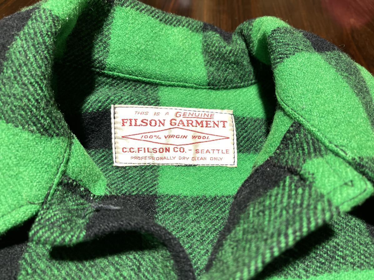 今月まで 稀少 FILSON Mackinaw Wool Cruiser Green Black 今月まで 稀少 FILSON Mackinaw Wool Cruiser Green Black