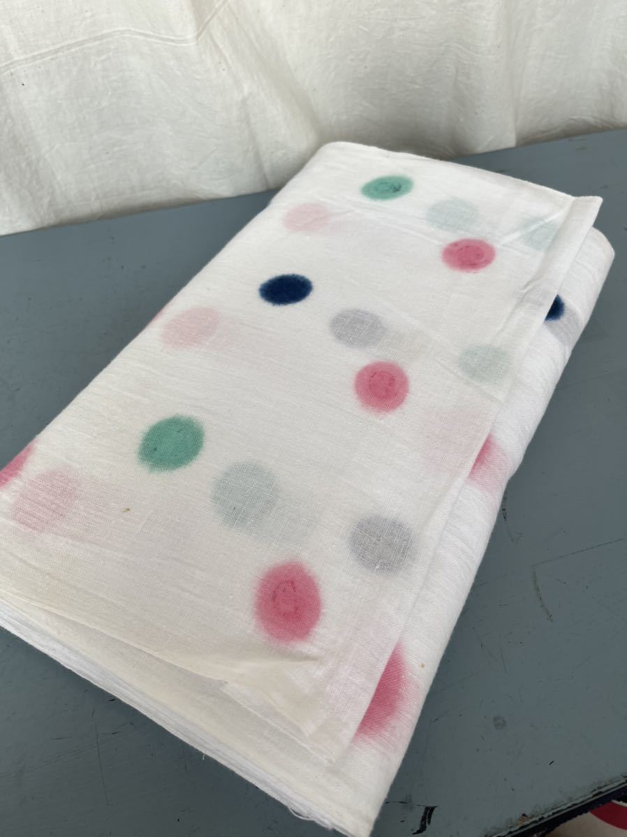 昭和レトロ 布おむつ 反物 水玉