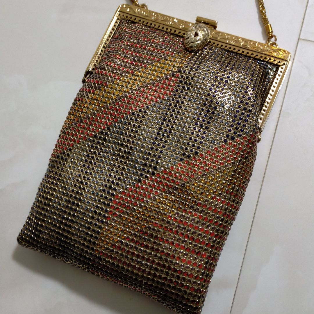 ボトムスス単品 ゴールドメタルビーズバッグ/ビーズバッグ - 通販