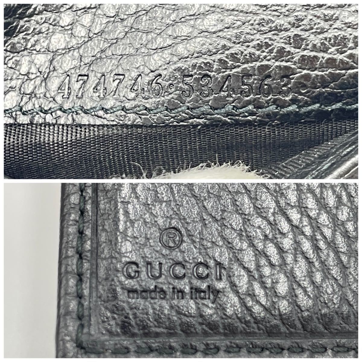 □未使用に近い□ GUCCI グッチ 三つ折り財布 GGマーモント Wホック