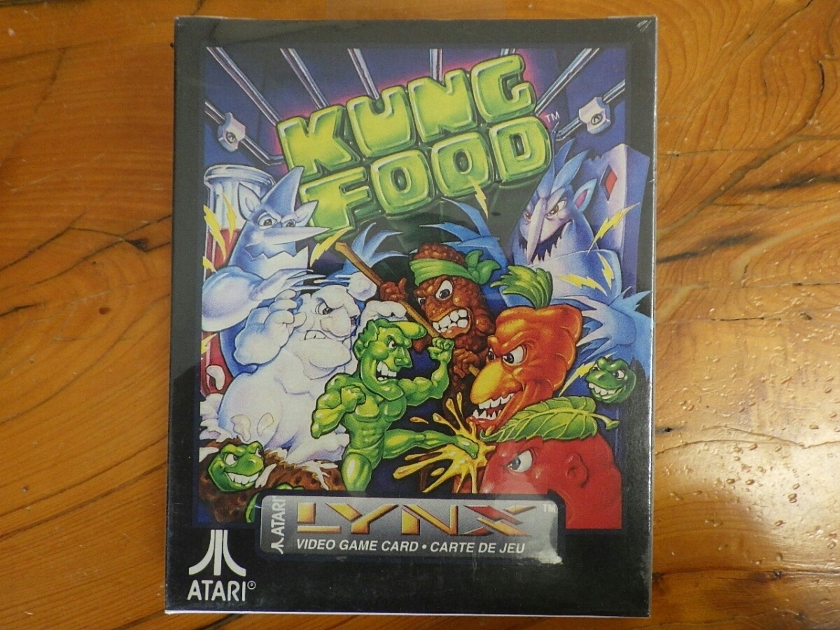 未使用 デッドストック アタリ リンクス ゲームソフト カセット カンフード (ATARI LYNX Lore Games KungFood) 1992年