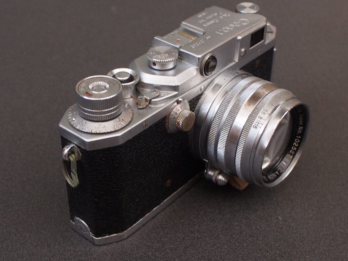  retro Showa era Canon Canon bar nak type copy Leica IVSB range finder camera lens :50mm f:1.8 Canon LENS control No.9005