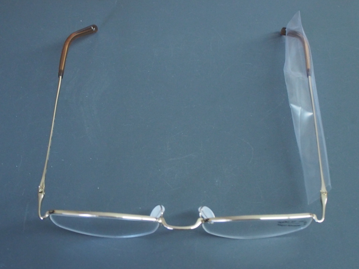未使用 増永眼鏡(株) Kazuo Kawasaki 眼鏡 メガネフレーム 種別: ハーフリム サイズ: 52□20-140 材質: TIITANIUM 型式: mp-656_画像2