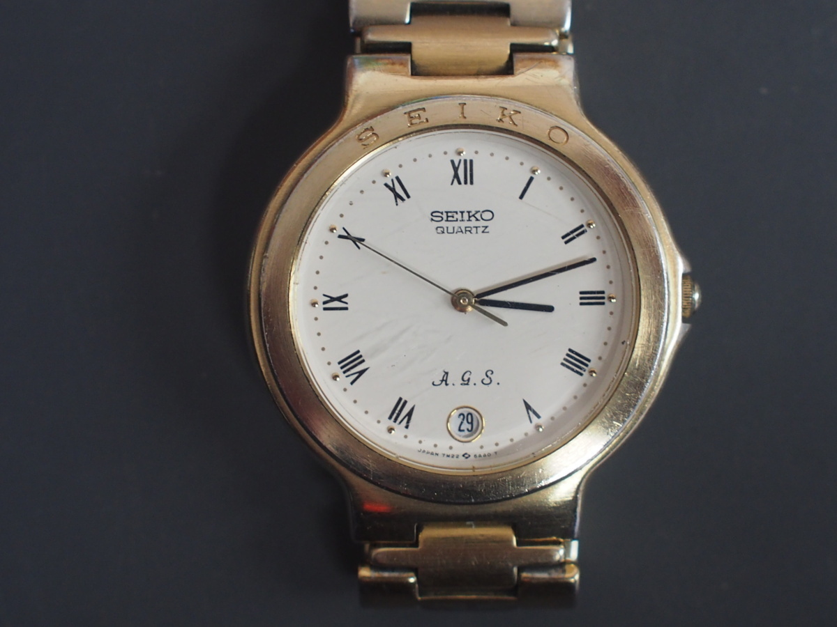 人気デザイナー ゴールドカラー SEIKO セイコー ヴィンテージ AGS 管理