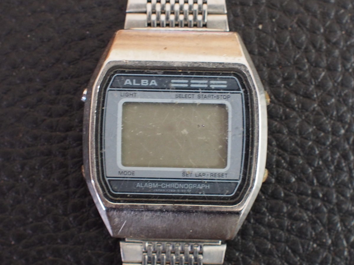 レア物 セイコー SEIKO アルバ ALBA メンズ アラームクロノグラフ デジタル クォーツ 腕時計 品番 V789-5180 管理No.14086