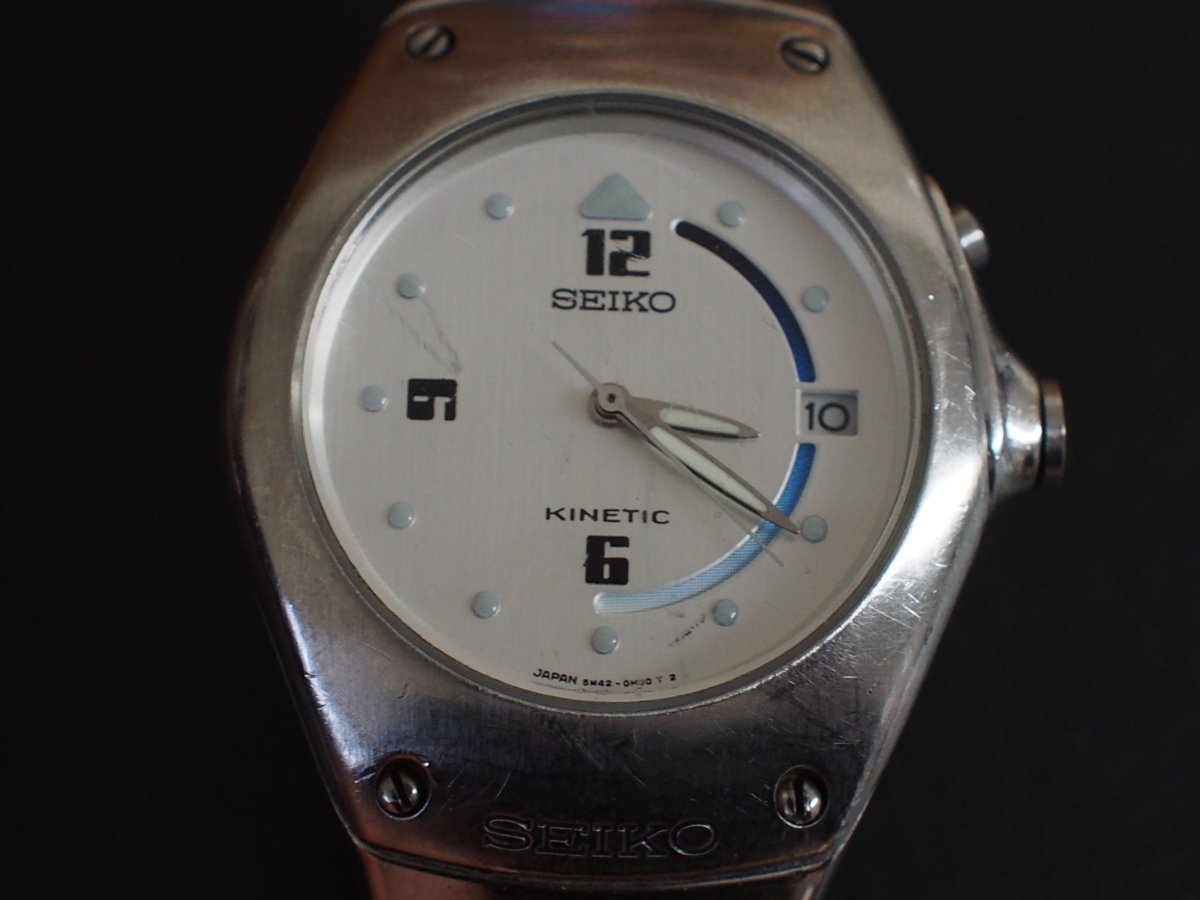 レア Jorg Hysek ヨルグイゼックデザイン SEIKO セイコー KINETIC キネティック アークチュラ 腕時計 型式: 5M42-0E30 管理No.13424