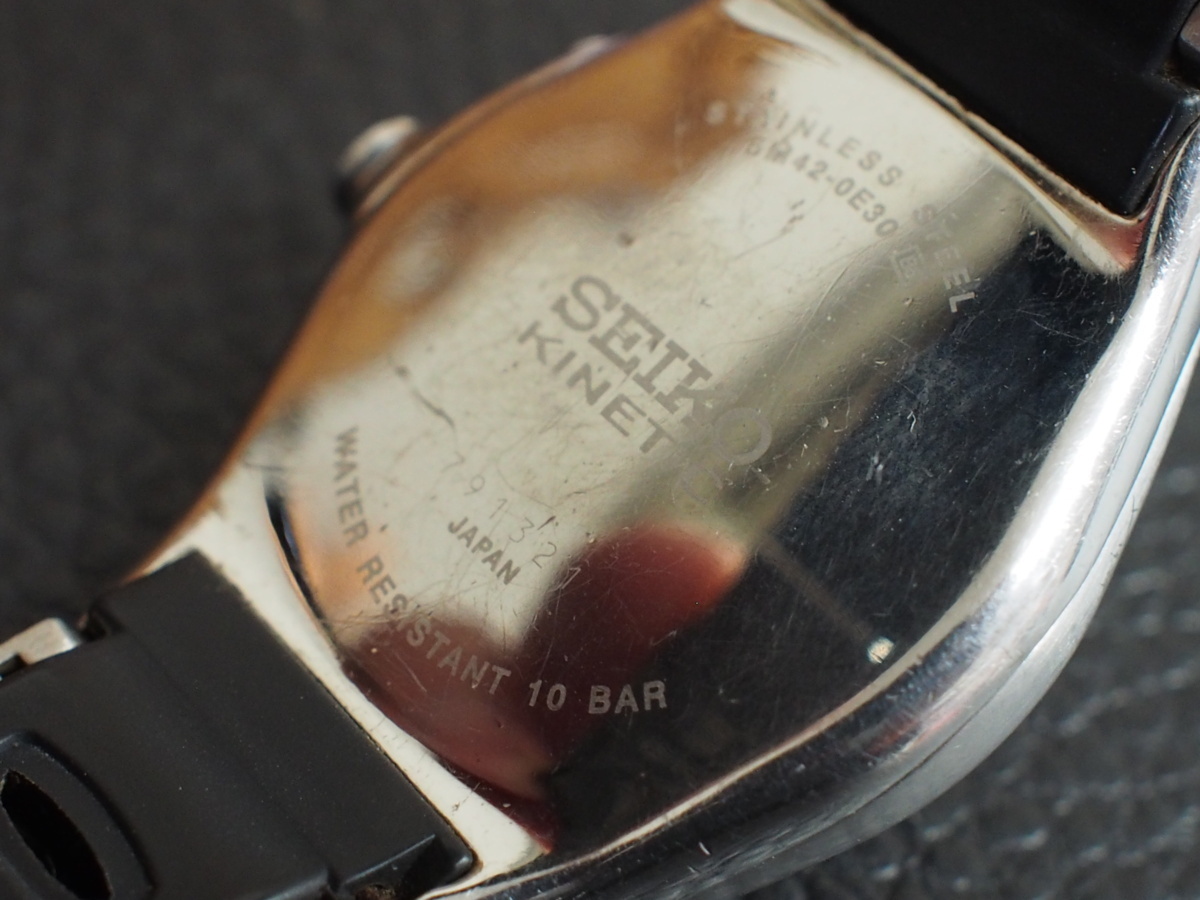 レア Jorg Hysek ヨルグイゼックデザイン SEIKO セイコー KINETIC キネティック アークチュラ 腕時計 型式: 5M42-0E30 管理No.13424_画像5