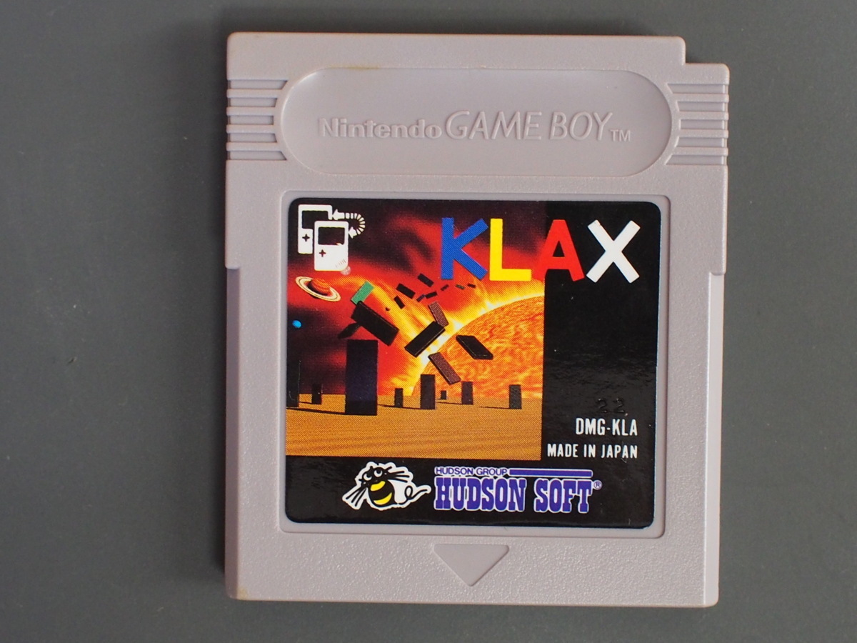 当時物 希少 任天堂 ゲームボーイ ソフト ROMカセット ハドソンソフト HUDSONSOFT クラックス KLAX DMG-KLA 管理No.12024_画像3