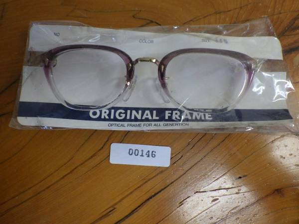 デッドストック ヴィンテージ ORIGINAL FRAME 18KGF セル ボストン フレーム メガネ レンズ幅 44mm 鼻幅 13mm 幅125mm 弦120mm No.146_画像1