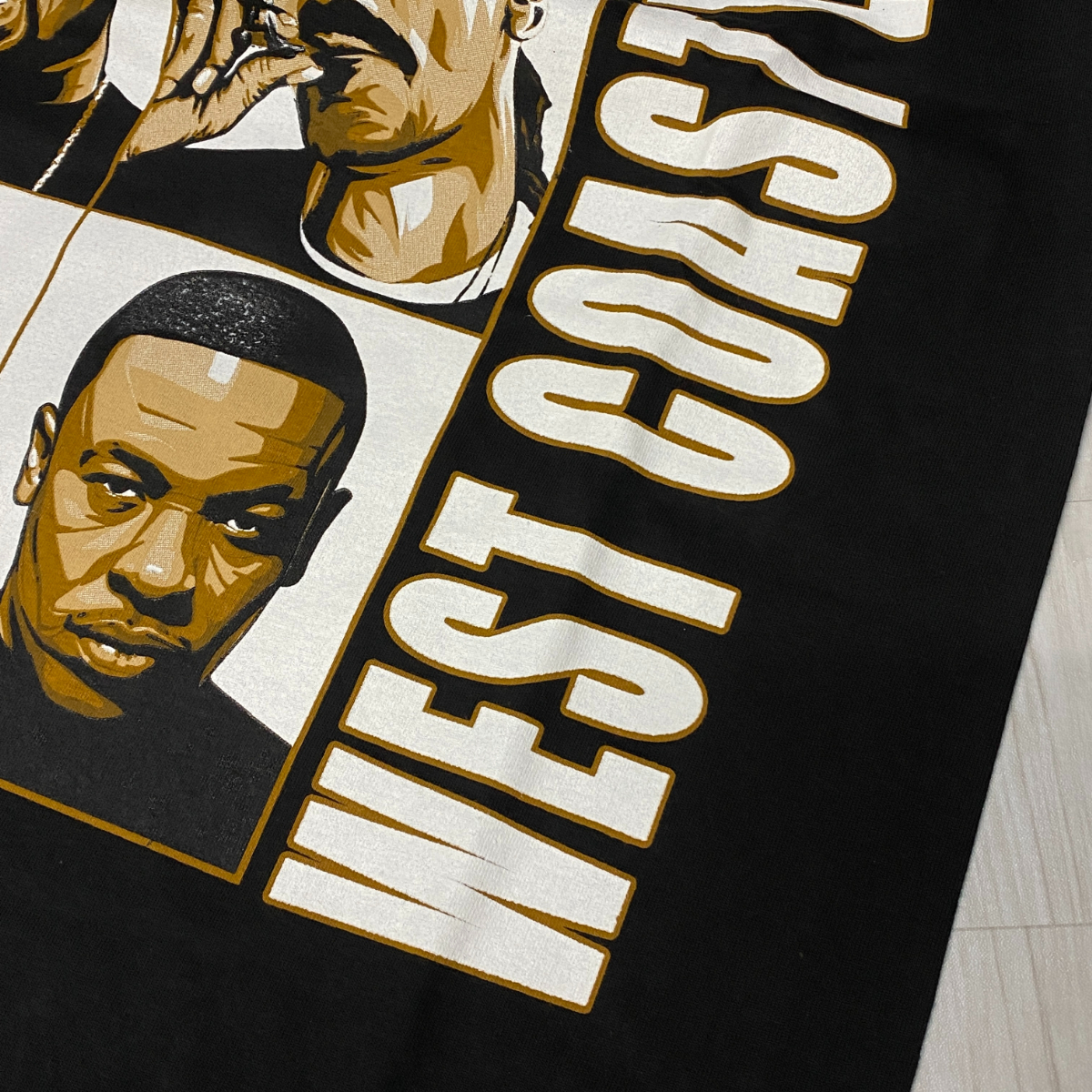 LA発 【XL】 WEST COAST LEGENDS アンダーグラウンド グラフィック ヘビーウェイト 半袖 Tシャツ 黒 HIPHOP 2pac ニプシー スヌープ_画像2