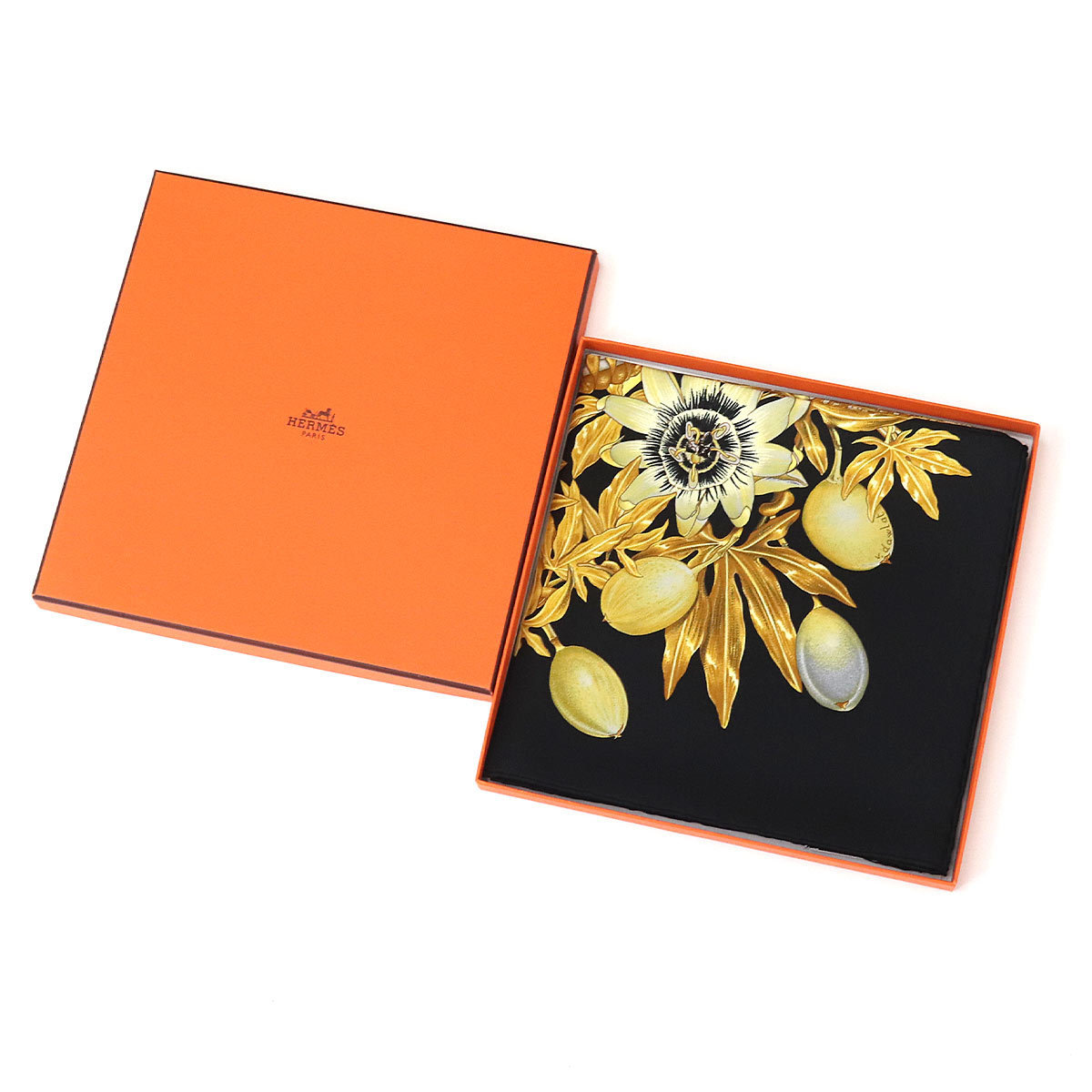 未使用 展示品 エルメス HERMES カレ 90 大判 スカーフ PASSIFLORES