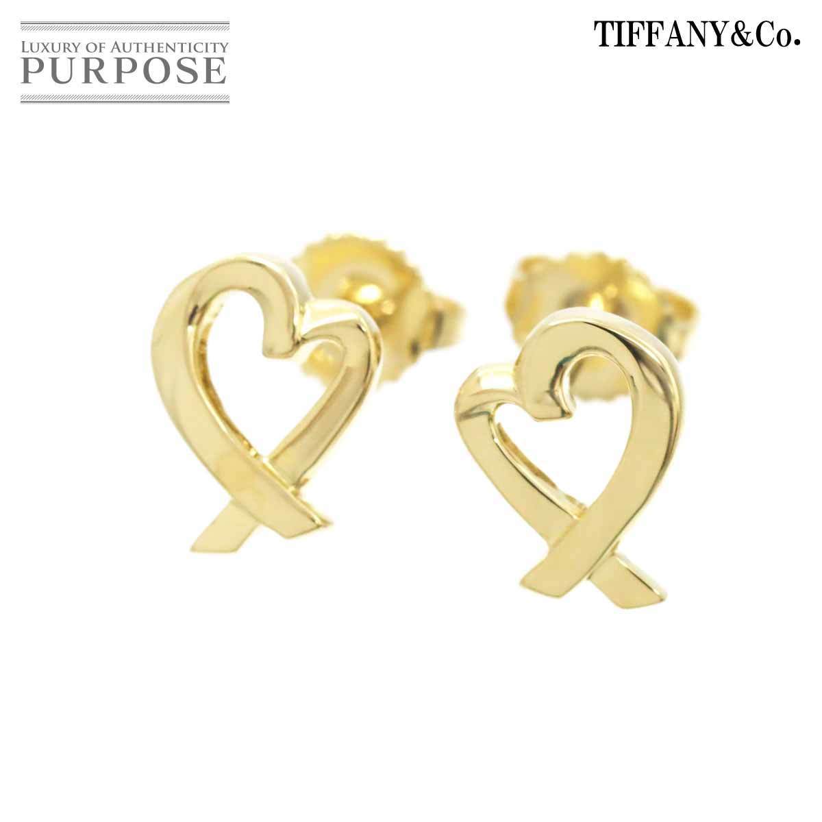 ティファニー TIFFANY&Co. ラビング ハート ピアス K18 YG イエローゴールド 750 Loving Heart Earrings Pierced 90159684