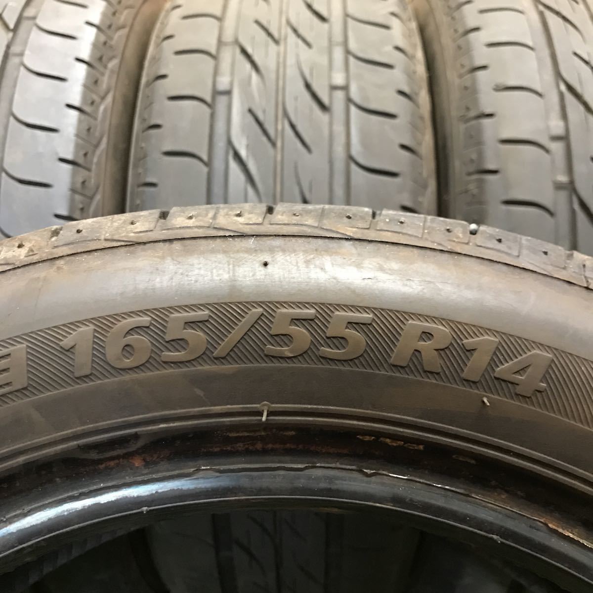 BS　NEXTRY　165/55R14　72V　極上バリ山4本価格　E-07　福岡　★引取り大歓迎★21年製★1000円スタート★早い者勝ち★　ワゴンR　パレット_画像9