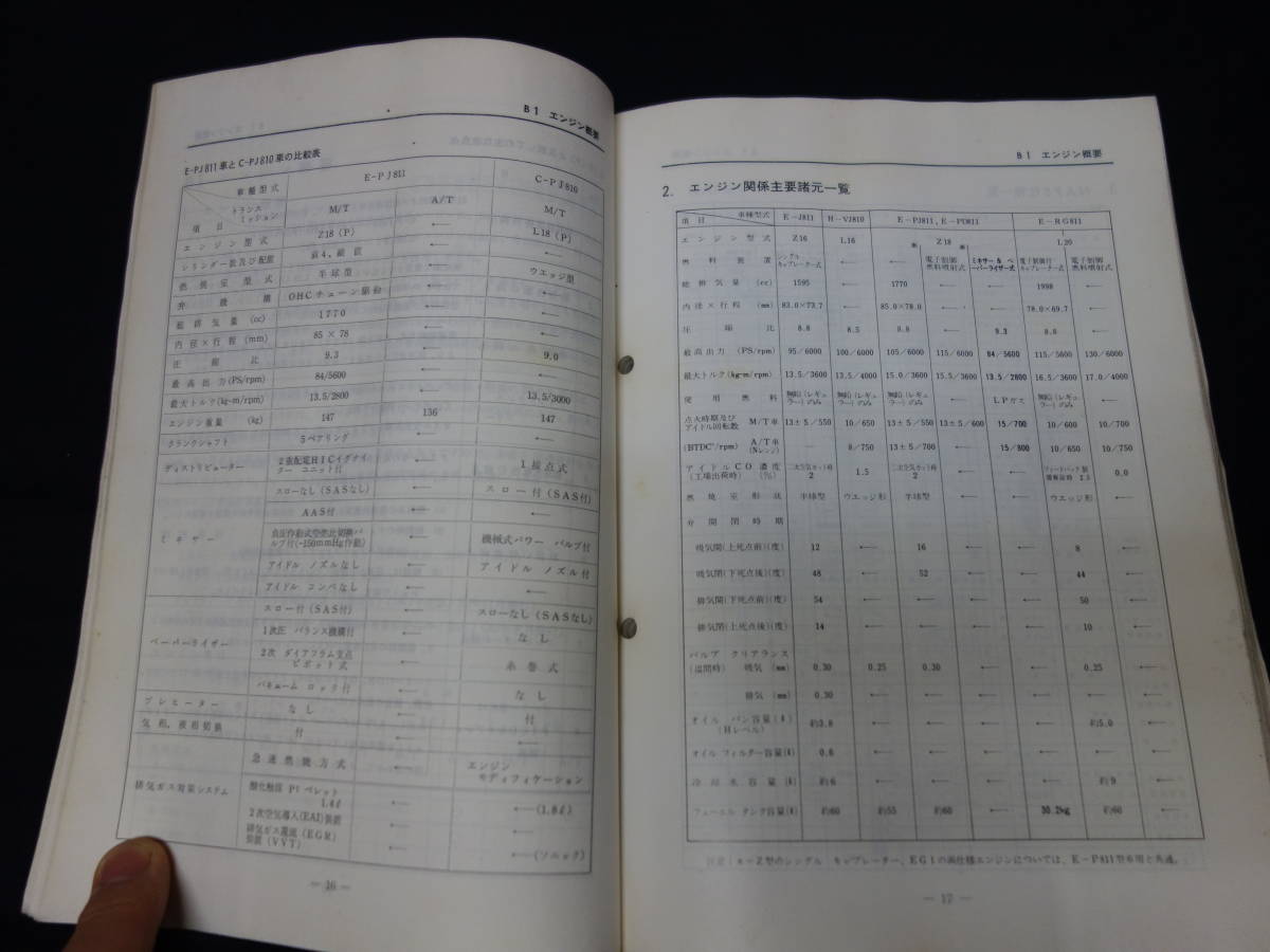 【1979年】日産 ダットサン ブルーバード P810 / PJ811型 整備要領書 / LPG タクシー営業車 / 20周年記念車 / 追補版_画像3