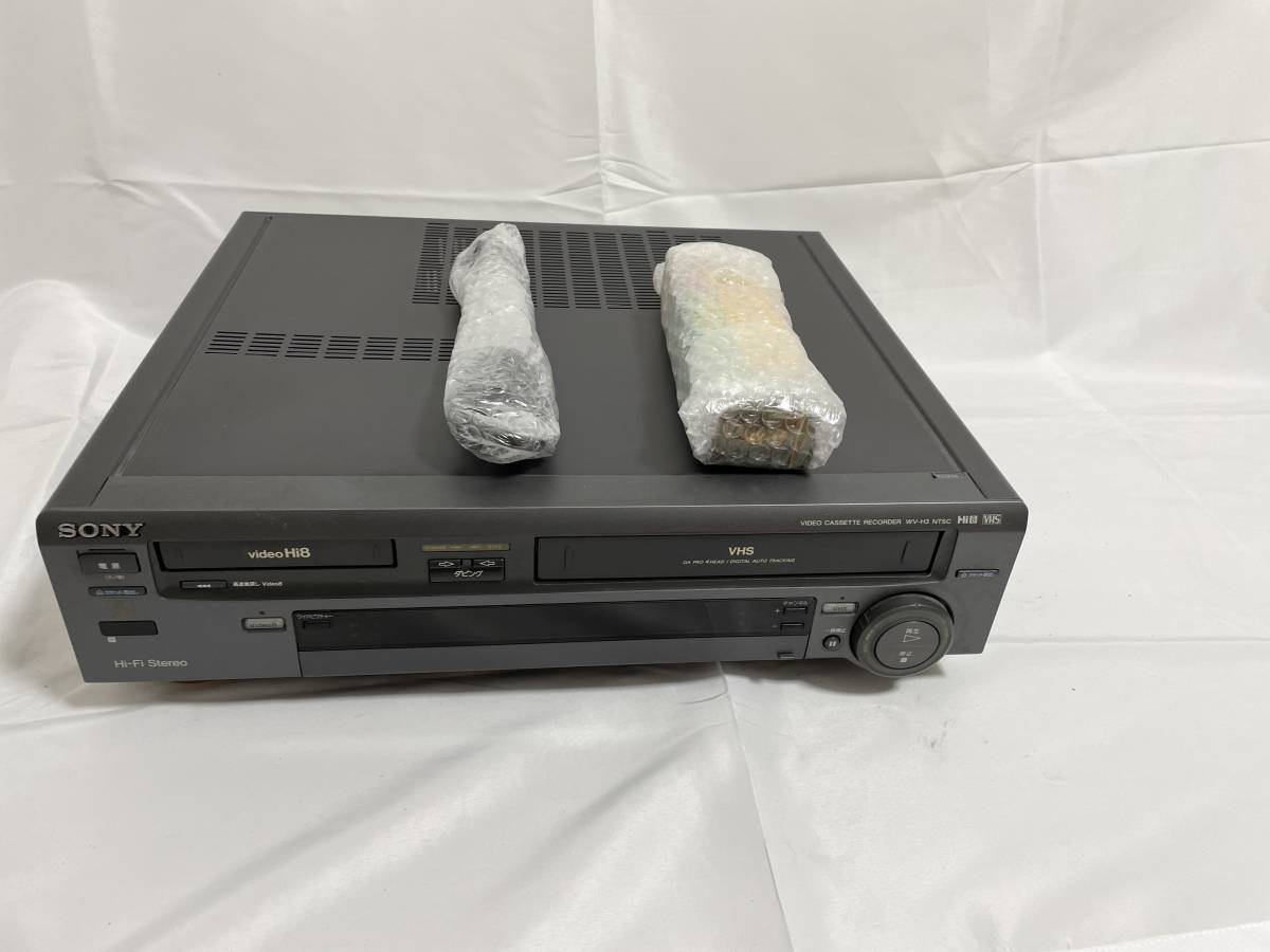 【美品 動作品】 SONY 高画質Hi8 VHSデッキ WV-H3 ソニー 8mm Video 8ミリビデオ RMT-H3 カセット レコーダ WV-H4 WV-H5_画像1