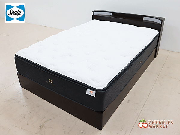 ◆展示品◆ Sealy シーリー クラウンジュエル エメラルドIII/エレクトラ ダブルベッド 2杯引出付 照明付 41万