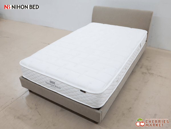◆展示品◆ 日本ベッド NIHON BED シルキーポケット ソフト/Ole オーレ ファブリック ローベッド セミダブルベッド 25万