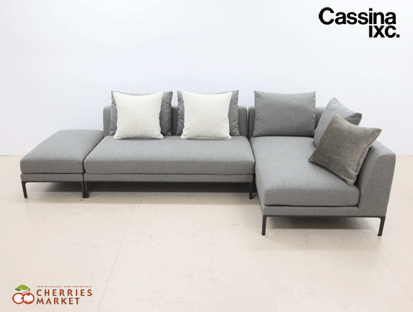 ◆展示新同品◆ Cassina カッシーナ GRAB home グラブ ホーム システムソファ/カウチソファ＆オットマン 154万 *サイズ表あり*_画像1